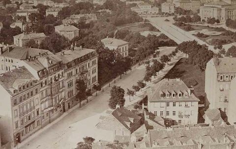 Aerial view of Dresden, ca. 1900 (SLUB / Deutsche Fotothek / F. und O. Brockmann's Nachfolger)