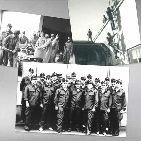 Historical photos of the Fire Protection Group from the 1960s. (BPR-Rotax company archives)
