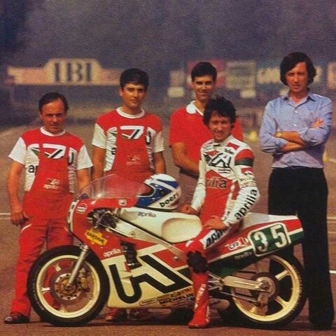 From 1985, Loris Reggiani achieves outstanding results on Aprilia with Rotax engines (BRP-Rotax, Loris Reggiani)