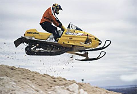 Toni Haikonen from Finland, flying on a Ski-Doo MXZ 670. He invents the double jump technique, jumping higher and further than the competition. (Copyright: we researched with our best knowledge and conscience to locate the source)